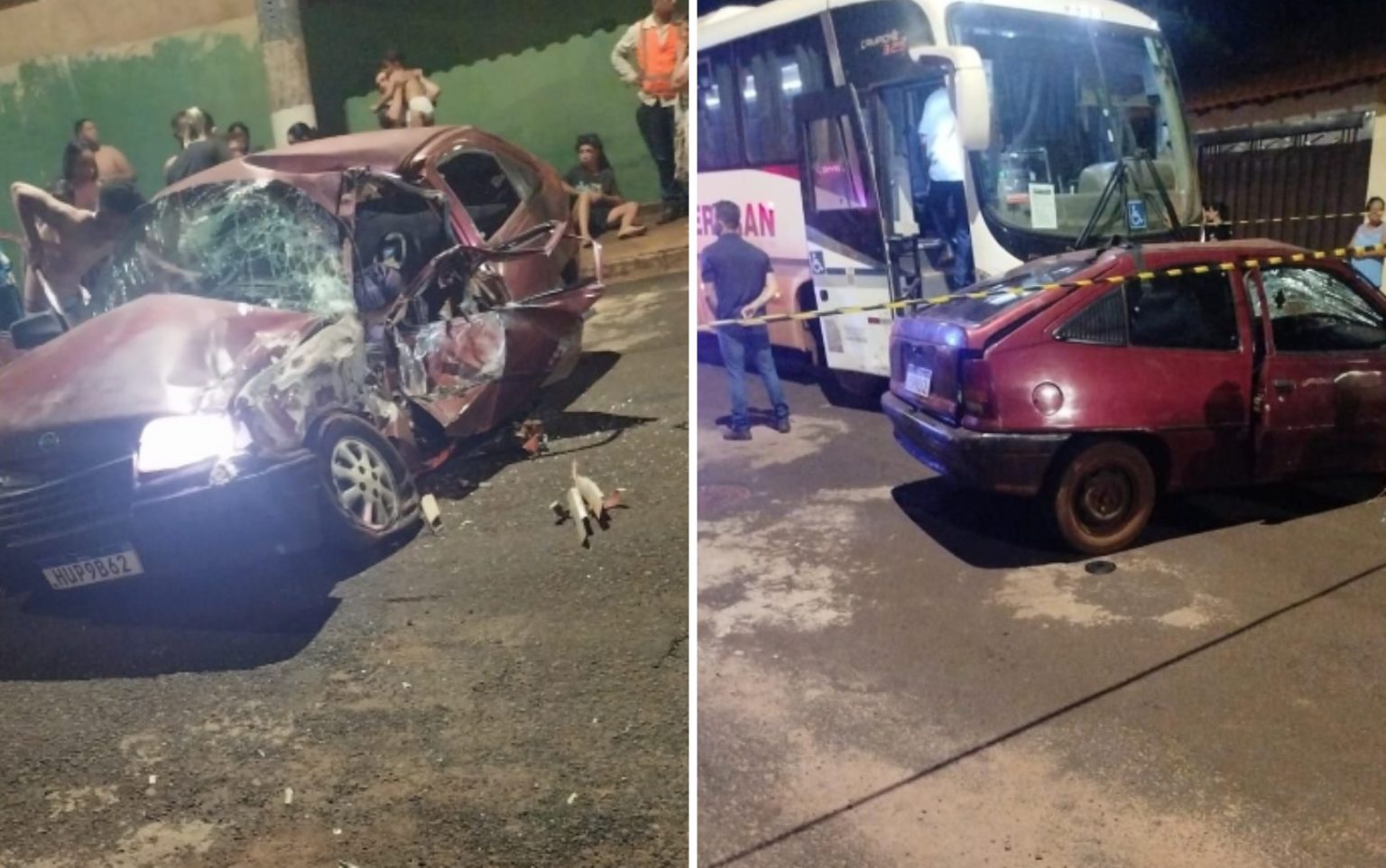 Tragédia em Aramina: Adolescente morre e cinco jovens ficam feridos em acidente envolvendo carro e ônibus