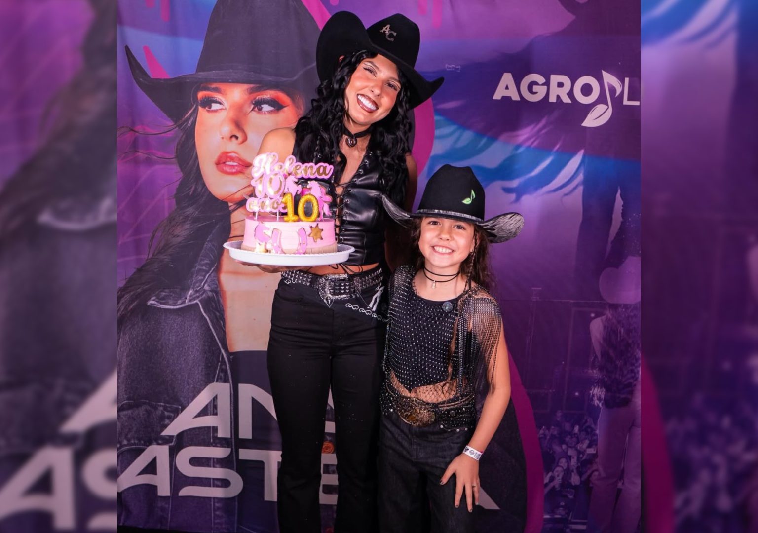 Ana Castela realiza festa surpresa para ‘Mini Boiadeira’ em camarim durante show em Lençóis Paulista