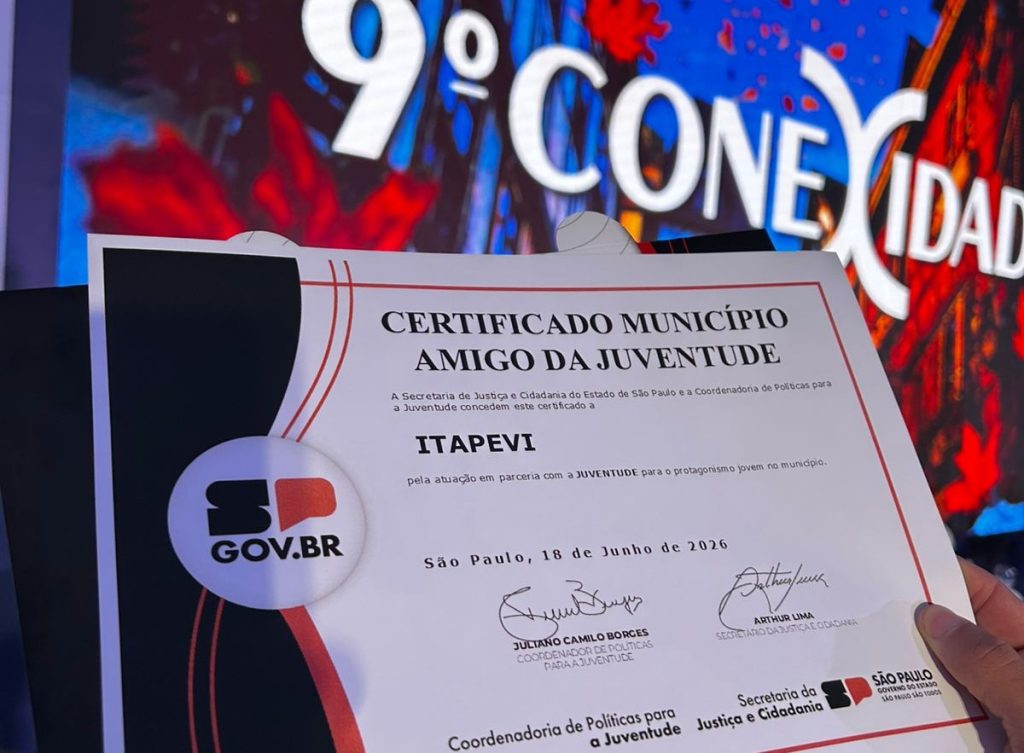 Itapevi é Reconhecida pelo 4º Ano Seguido como Município Amigo da Juventude