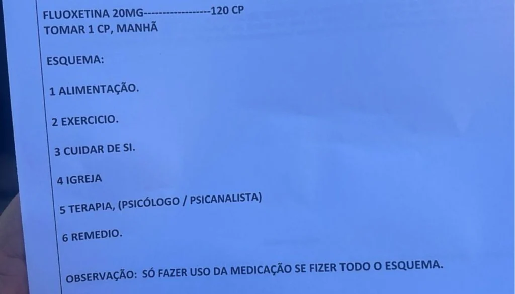 Médico em Piracicaba prescreve ‘igreja’ e ‘cuidar de si’ em receita de antidepressivo para paciente