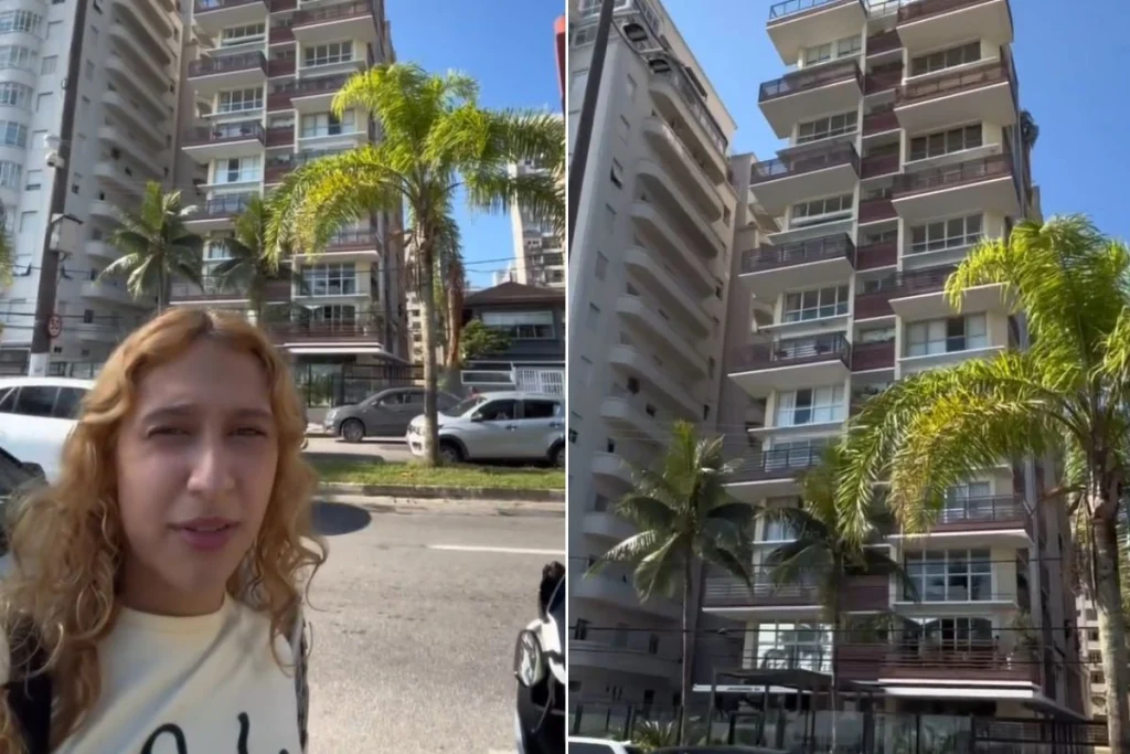 Influenciadora de Santos se encanta pela arquitetura local e decora nome de prédios da orla