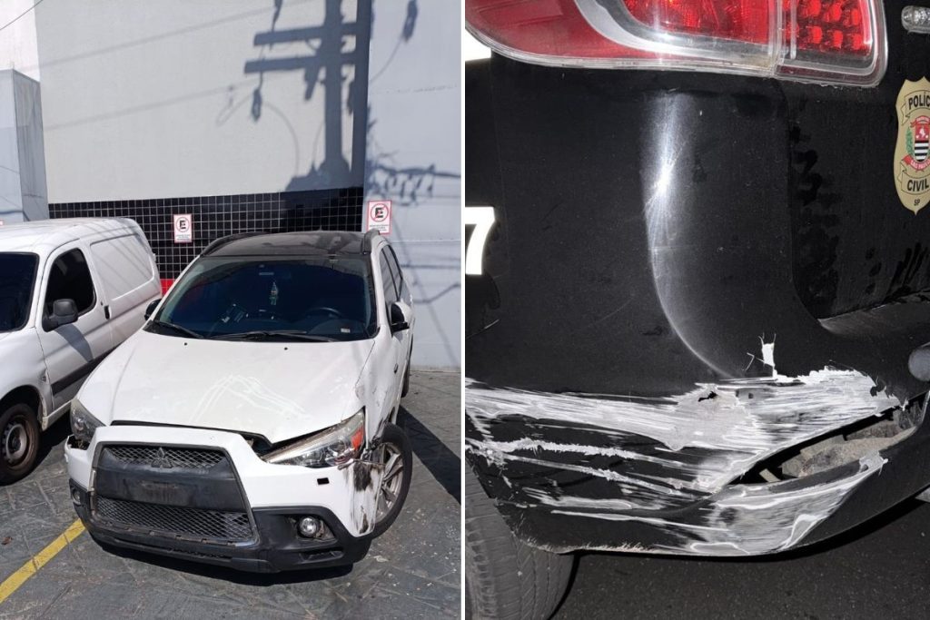 Suspeito de facção bate em viatura durante perseguição e é detido no litoral de SP