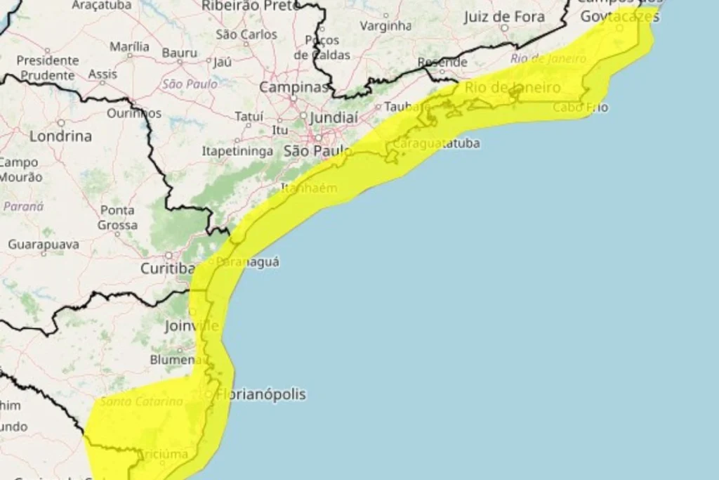 Vale do Paraíba e Litoral Norte em Alerta para Ventos Costeiros: Previsão do Inmet