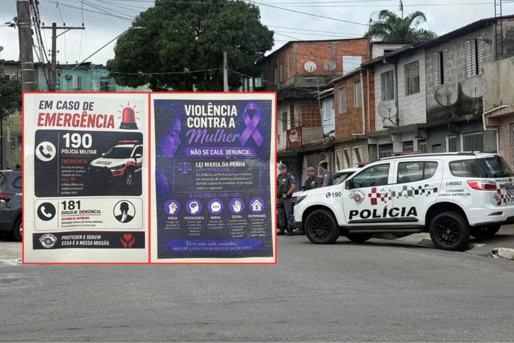 Polícia Militar realiza operação educativa na Zona Noroeste de Santos sobre violência doméstica