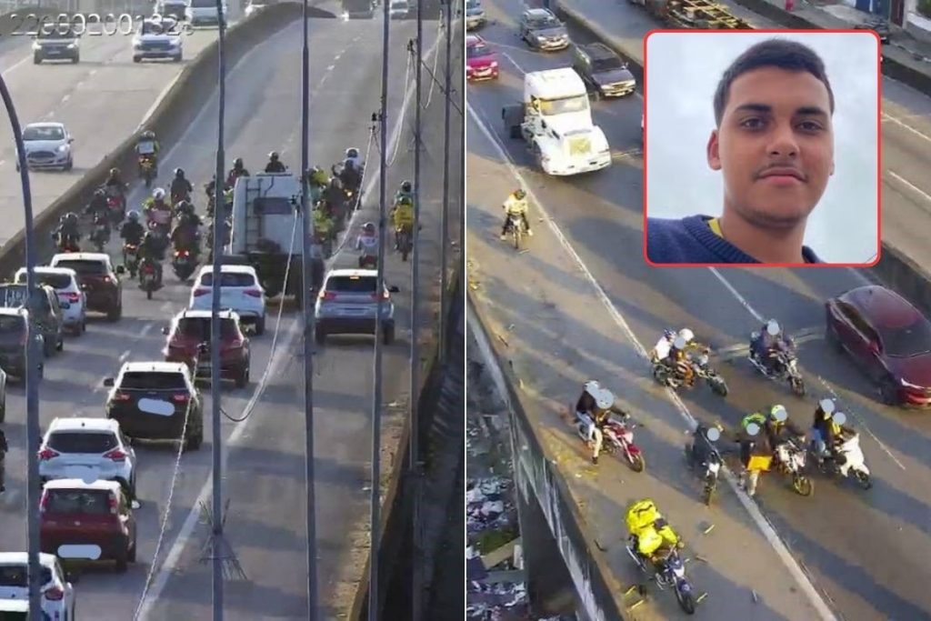 Motociclistas protestam queimando pipas e linhas na Rodovia dos Imigrantes após morte de jovem atingido por cerol