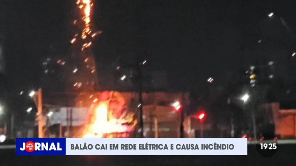 Explosão em rede elétrica: Balões caem em São José dos Campos durante feriado