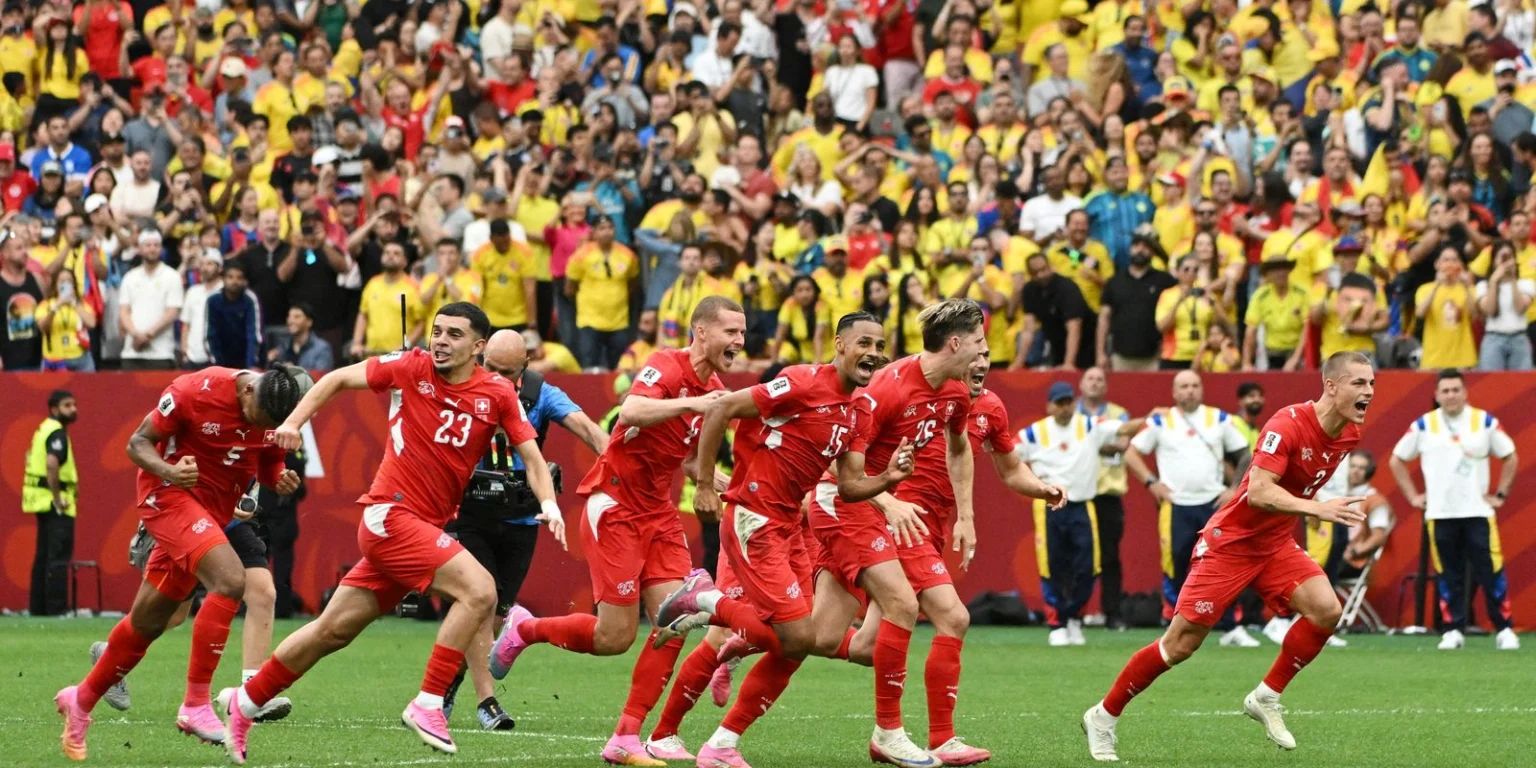 Suíça faz história ao vencer Colômbia nos pênaltis e avançar às quartas de final após 72 anos