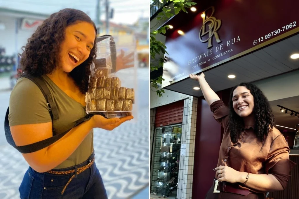 Confeiteira supera desafios e inaugura loja após lesão por carga de doces em São Vicente, SP
