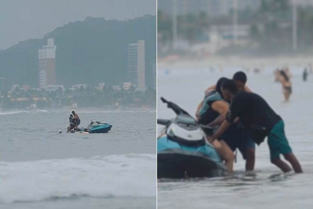 Guarda-vidas heroico resgata mulher de afogamento em Guarujá: assista ao vídeo dramático
