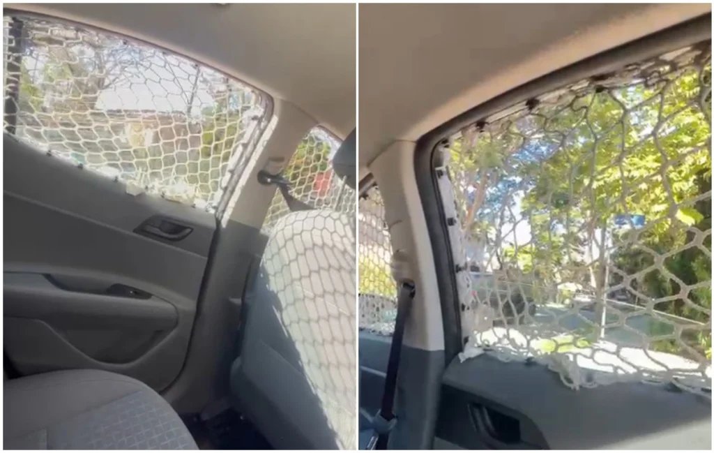 Empresária se surpreende ao encontrar Uber com tela de proteção em SP