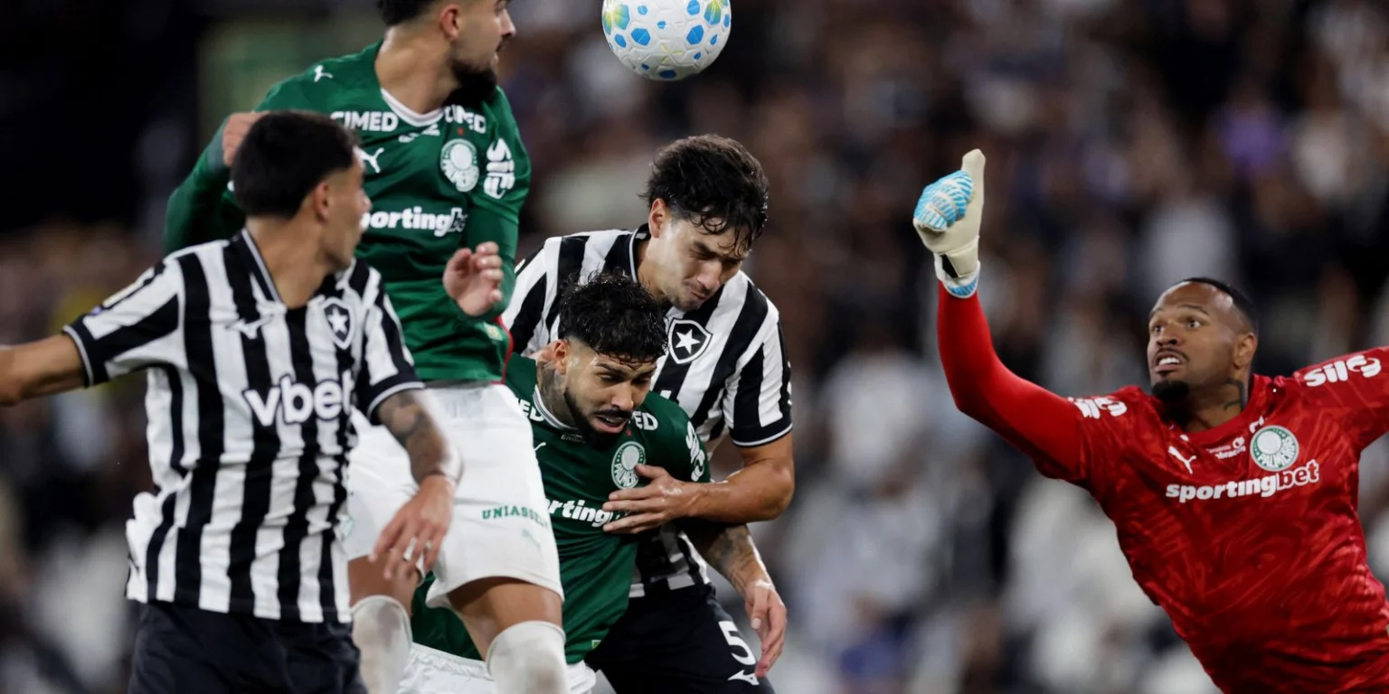 Botafogo segura Palmeiras e ajuda Flamengo a se tornar novo líder do Brasileirão