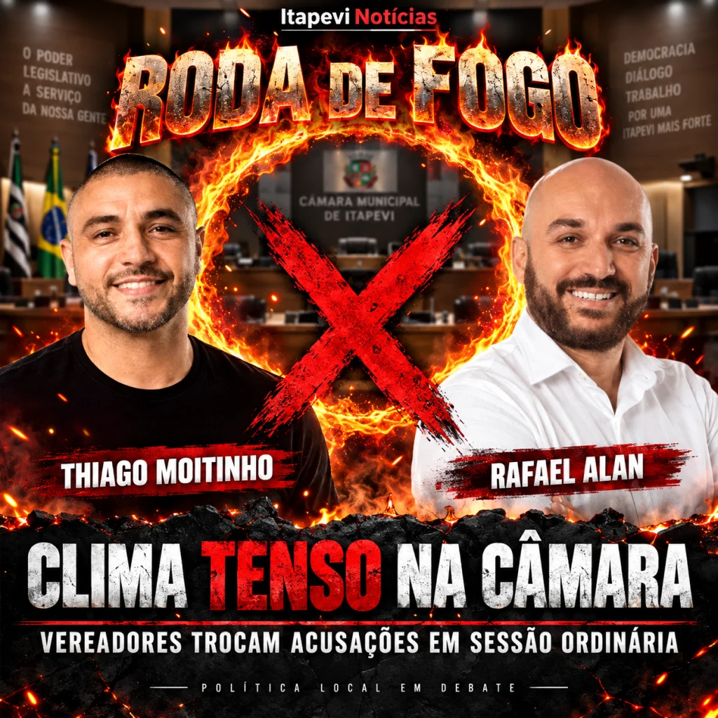 Sessão da Câmara de Itapevi tem troca de acusações entre Moitinho e Rafael Alan