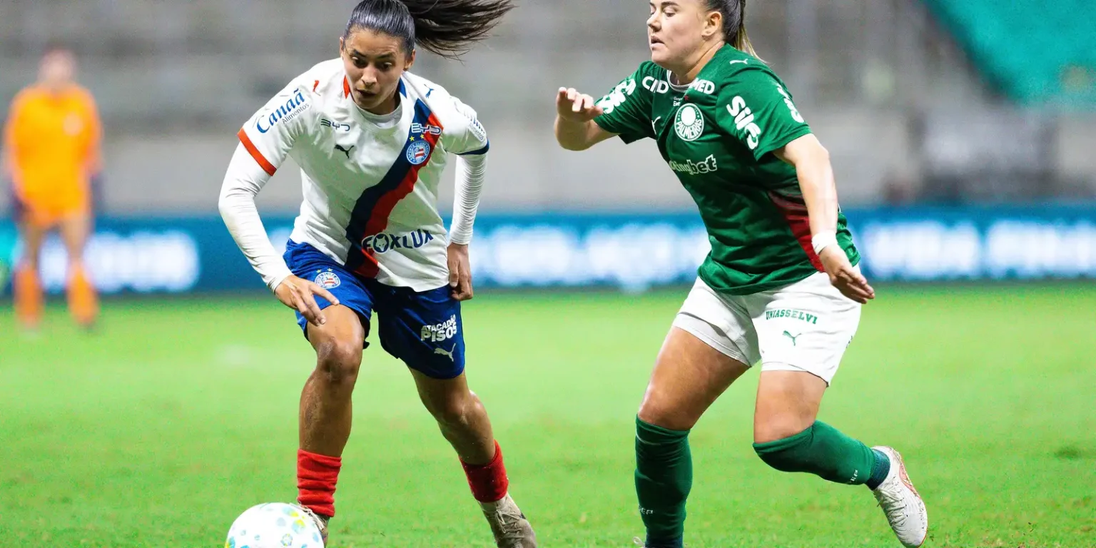 Bahia e Palmeiras empatam em 1 a 1 pelas quartas do Brasileirão Feminino