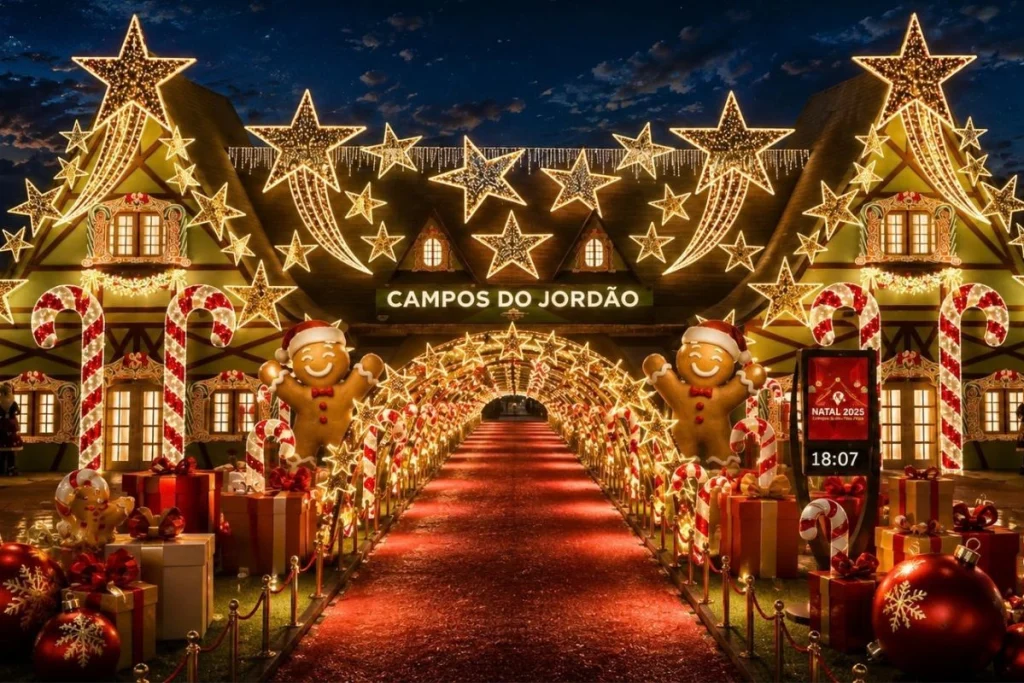 Natal 2026 em Campos do Jordão: programação imperdível com 16 km de luzes e árvore de 20 metros