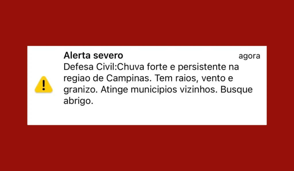 Defesa Civil alerta para tempestade com raios, vento e granizo em Campinas; calor intenso continua na região