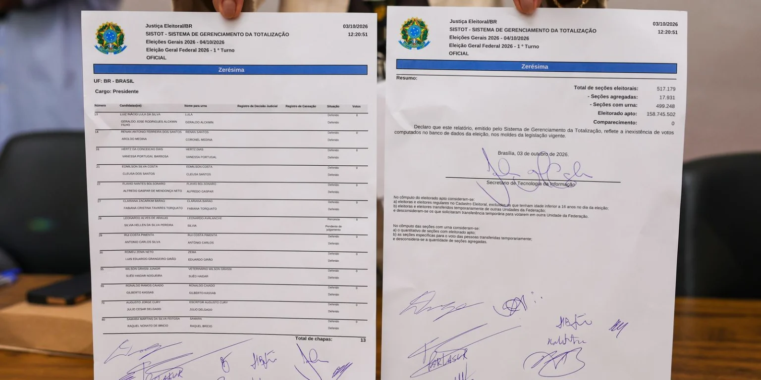 TSE confirma sistema eleitoral zerado e pronto para as eleições